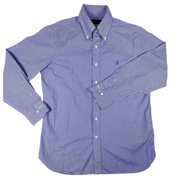 Ralph Lauren Other - Ralph Lauren Button Down Mens 15.5 32/33 Blue Gingham Easy Care Cotton Shirt‎